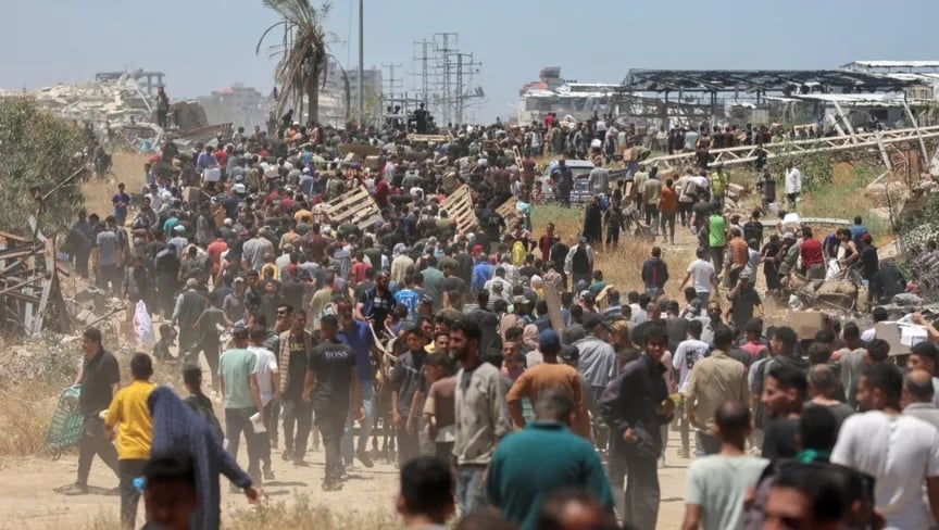 إطلاق النار قرب نقاط المساعدات