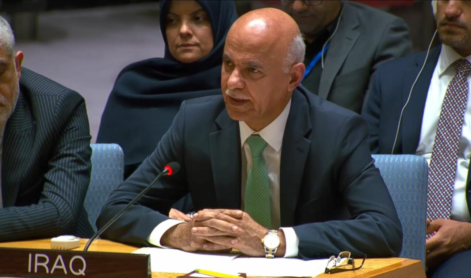 مندوب العراق لدى مجلس الأمن عباس كاظم عبيد