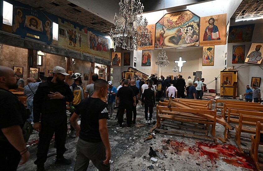 التفجير الإرهابي الذي استهدف كنيسة مار إلياس في دمشق
