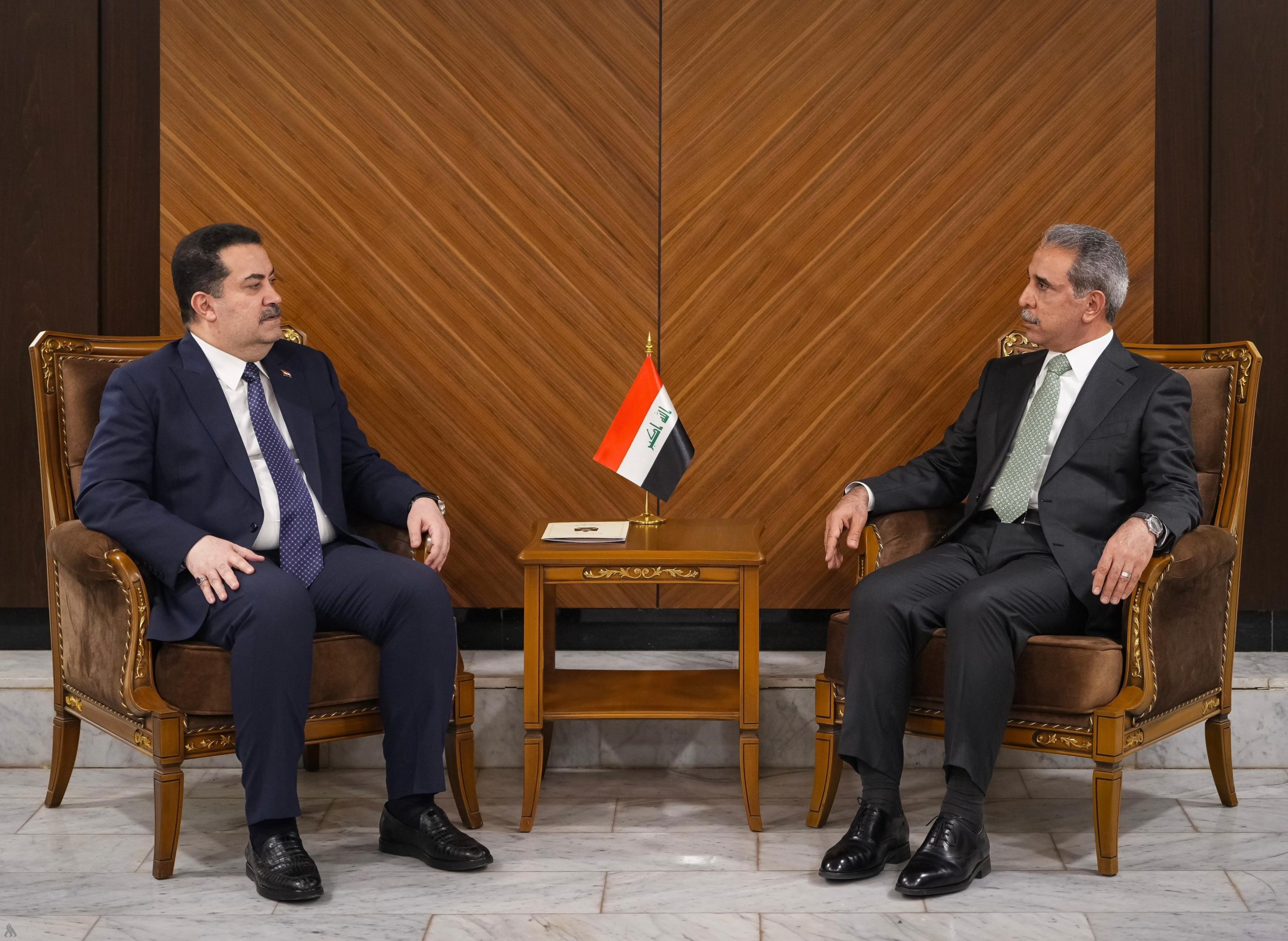 رئيسا مجلس الوزراء محمد شياع السوداني، ومجلس القضاء الأعلى فائق زيدان