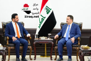 محمد شياع السوداني، استقبل رئيس حزب حراك الجيل الجديد شاسوار عبد الواحد، بحضور رئيسة كتلة الحزب النيابية وعدد من نوابه