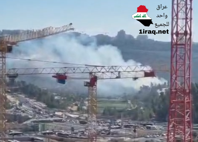 اندلاع حريق في موقع إسرائيلي وسط الأراضي المحتلة من جراء صاروخ يمني