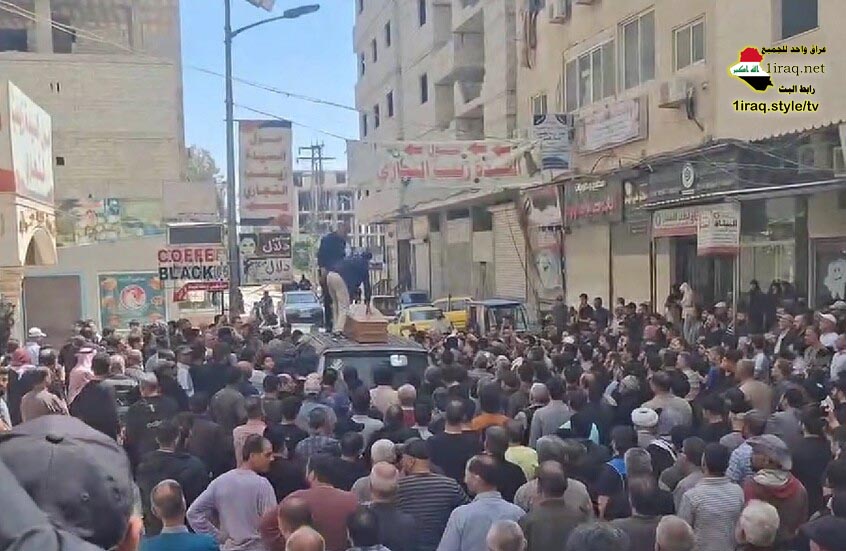 استشهاد الشيخ فرحان حسن المنصور
حشود من أهالي منطقة السيدة زينب لتشييع جثمان الشهيد الشيخ فرحان حسن المنصور
